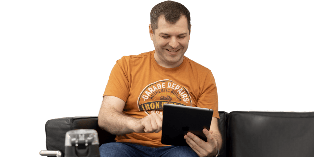 Careers - Paul with iPad - Web Design and SEO Company Limited