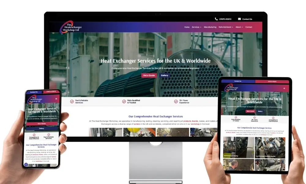 Gallery - The Heat Exchanger Workshop - Web Design and SEO Company Limited