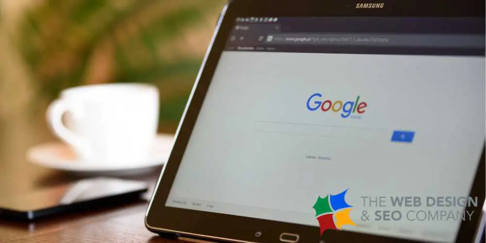 SEO Ranking Guarantee - Google Search Engine on Tablet - Web Design and SEO Company Limited