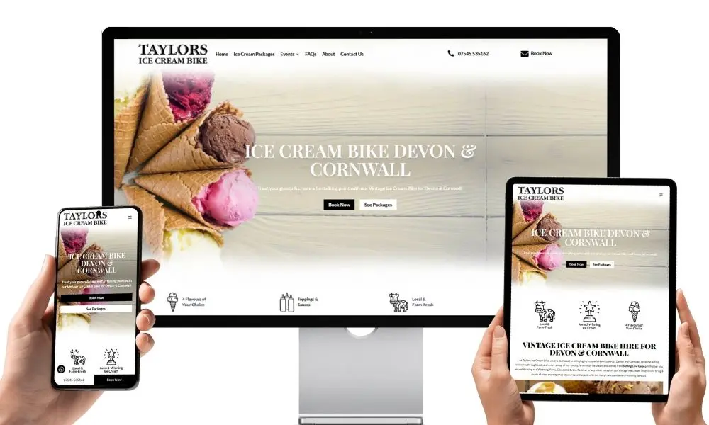 Gallery - Taylors Ice Cream Bike - Web Design and SEO Company Limited