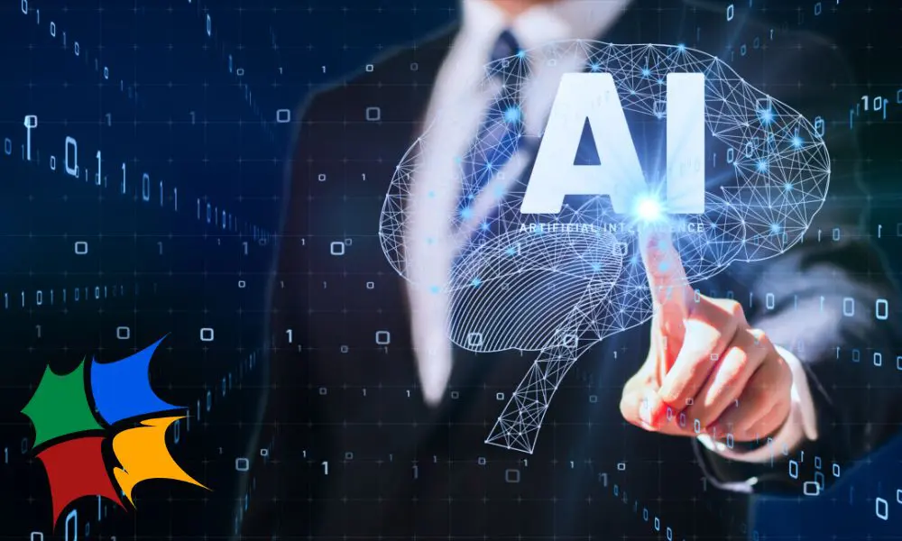AI Content - Finger Pointing to AI Brain Network Concept - Web Design and SEO Company Limited