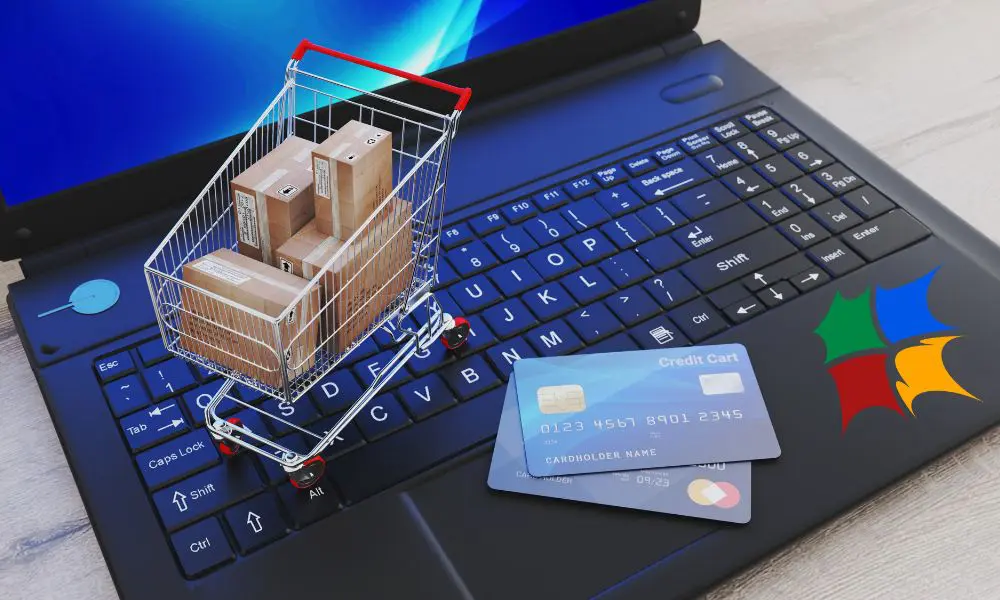 eCommerce Websites - Laptop with Trolley and Credit Cards - Web Design and SEO Company Limited