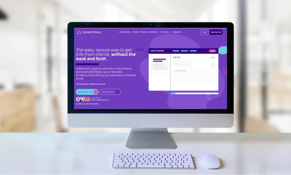 New Website - Content Snare Website on Computer - Web Design and SEO Company Limited