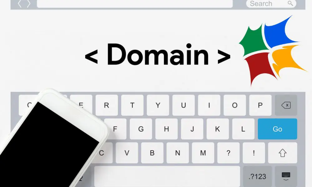 Own Domain - Mobile Phone on Smartphone Keyword with Domain Above - Web Design and SEO Company Limited