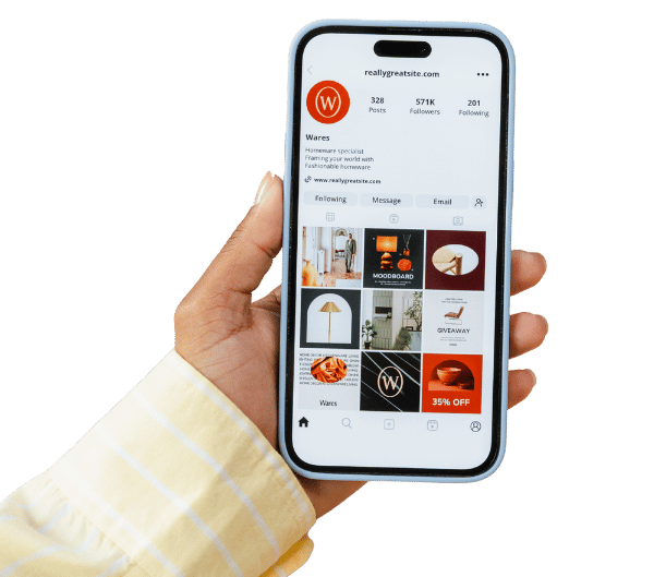 Social Media Training - Hand Holding Mobile Phone with Social Media Profile - Web Design and SEO Company Limited