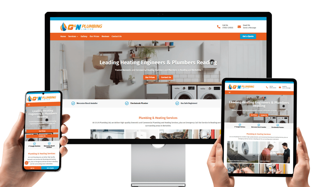 Web Design for Small Businesses - GN Plumbing - Web Design and SEO Company Limited