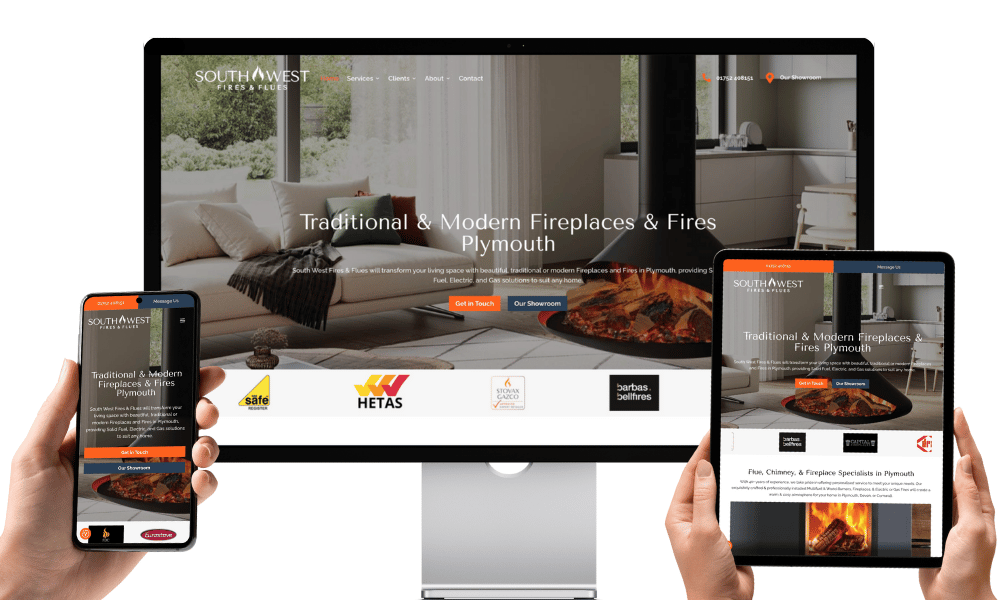 Web Design for Small Businesses - SW Fires and Flues - Web Design and SEO Company Limited
