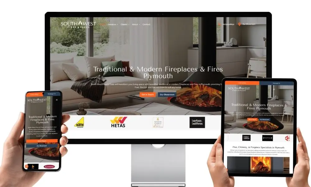 Website Design UK - SW Fires and Flues Website - Web Design and SEO Company Limited