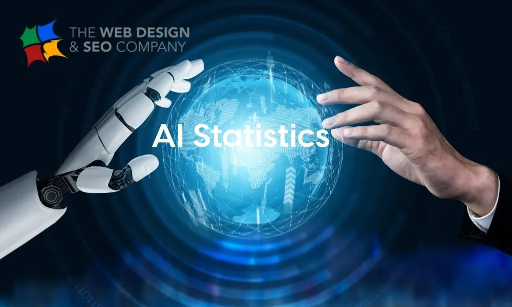 AI Statistics - Robot and Human Hand - Web Design and SEO Company Limited