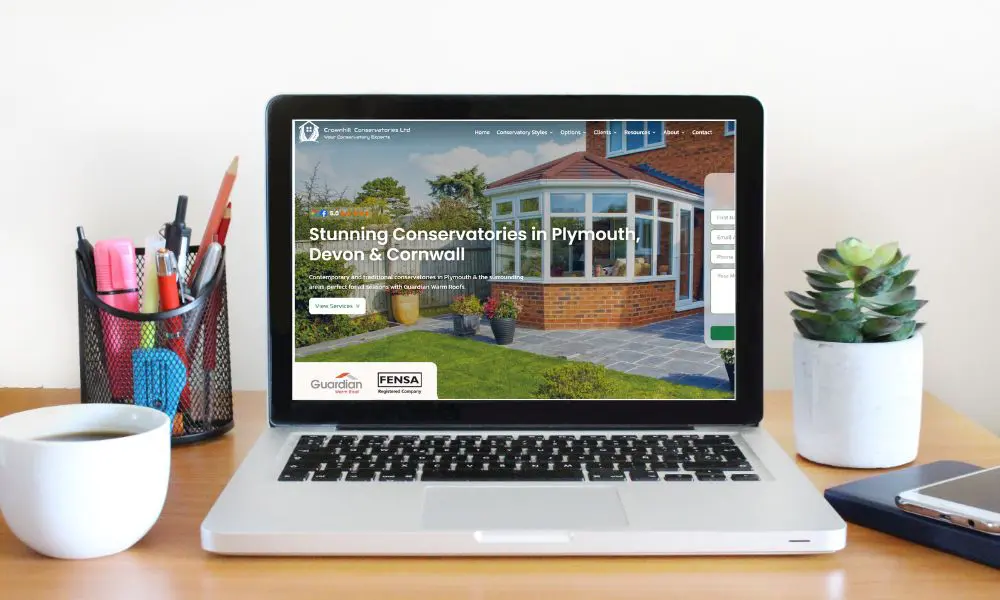 8 years, 2 websites, 1,400 new visitors in a year: The Crownhill Conservatories bespoke web design success story