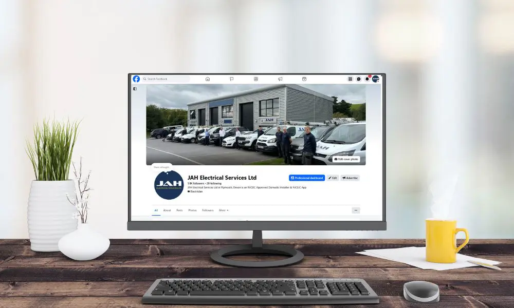 JAH Electrical Services Website - Business Facebook Profile - Web Design and SEO Company Limited