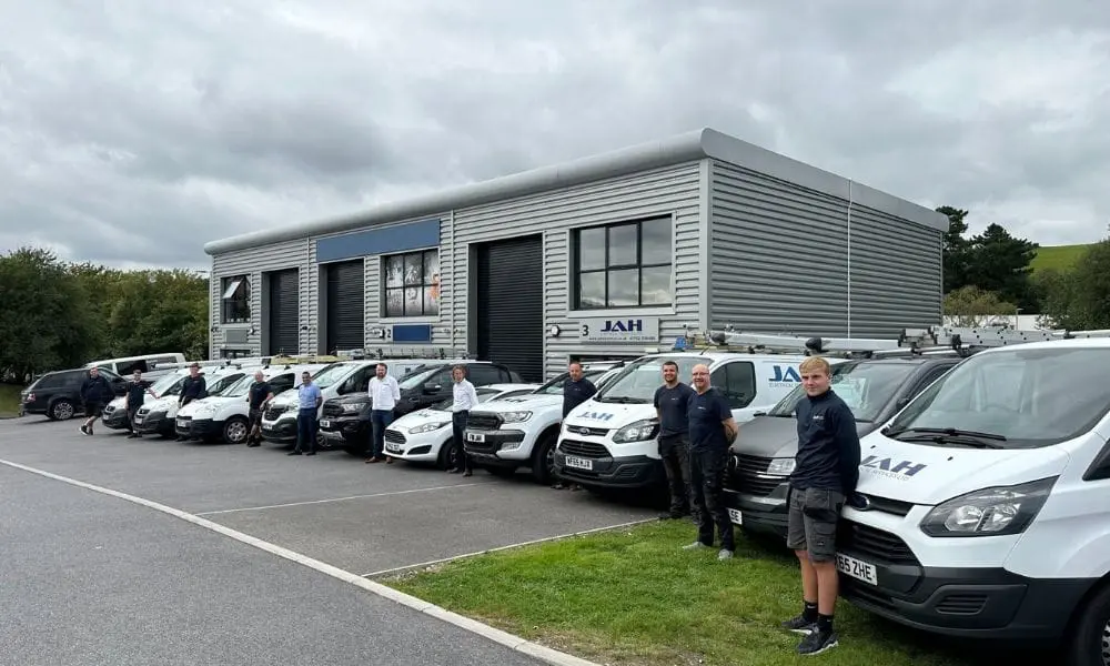 JAH Electrical Services Website - Fleet of Vans and Team of Electicians - Web Design and SEO Company Limited