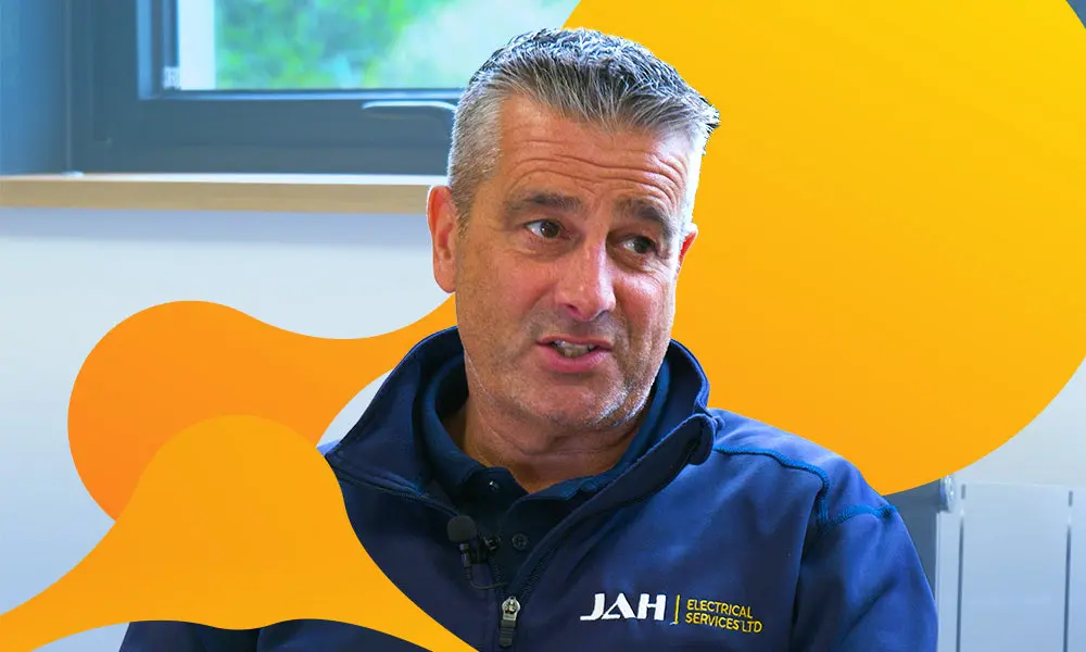 Client testimonial featuring Jamie Hitchcock of JAH Electrical Services