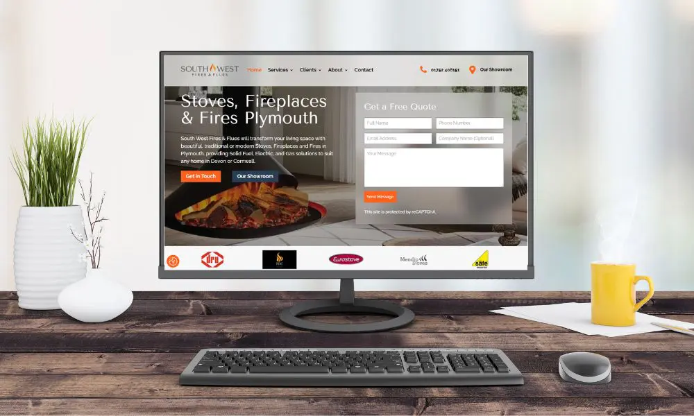 Organic leads increased by 148% at South West Fires & Flues with website design, SEO & new branding