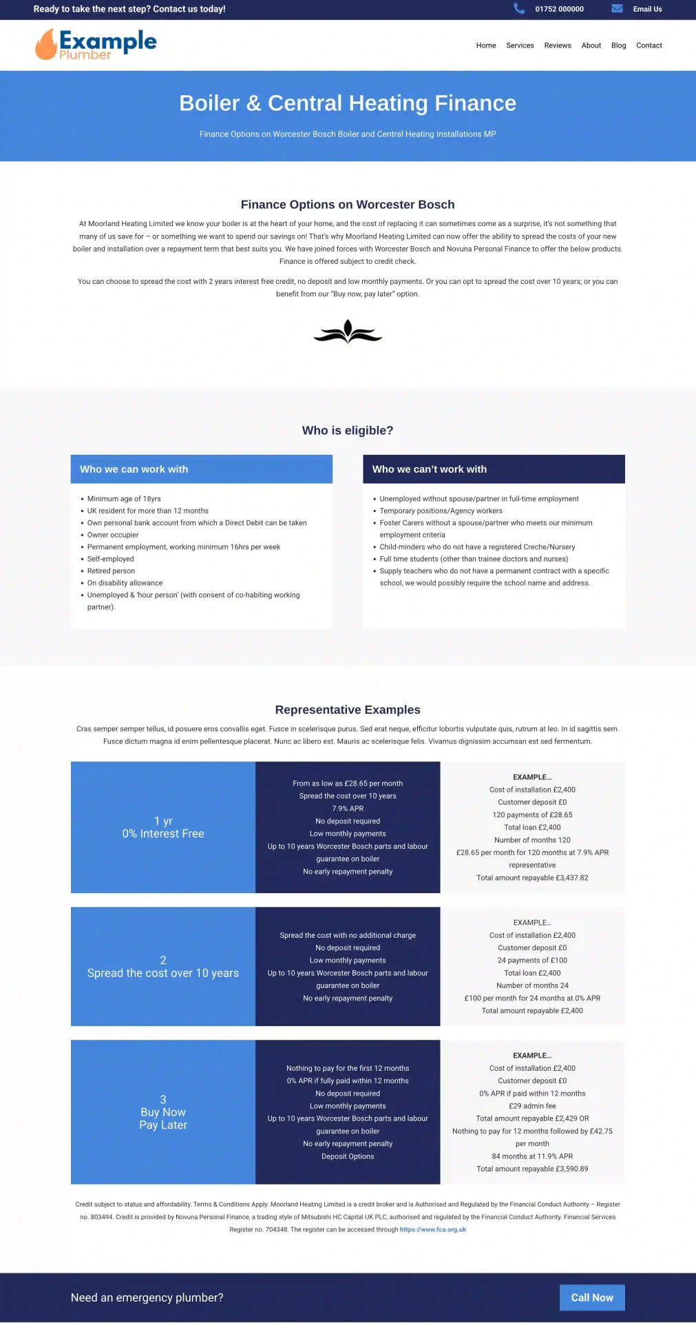 Finance Page - Web Design and SEO Company Limited